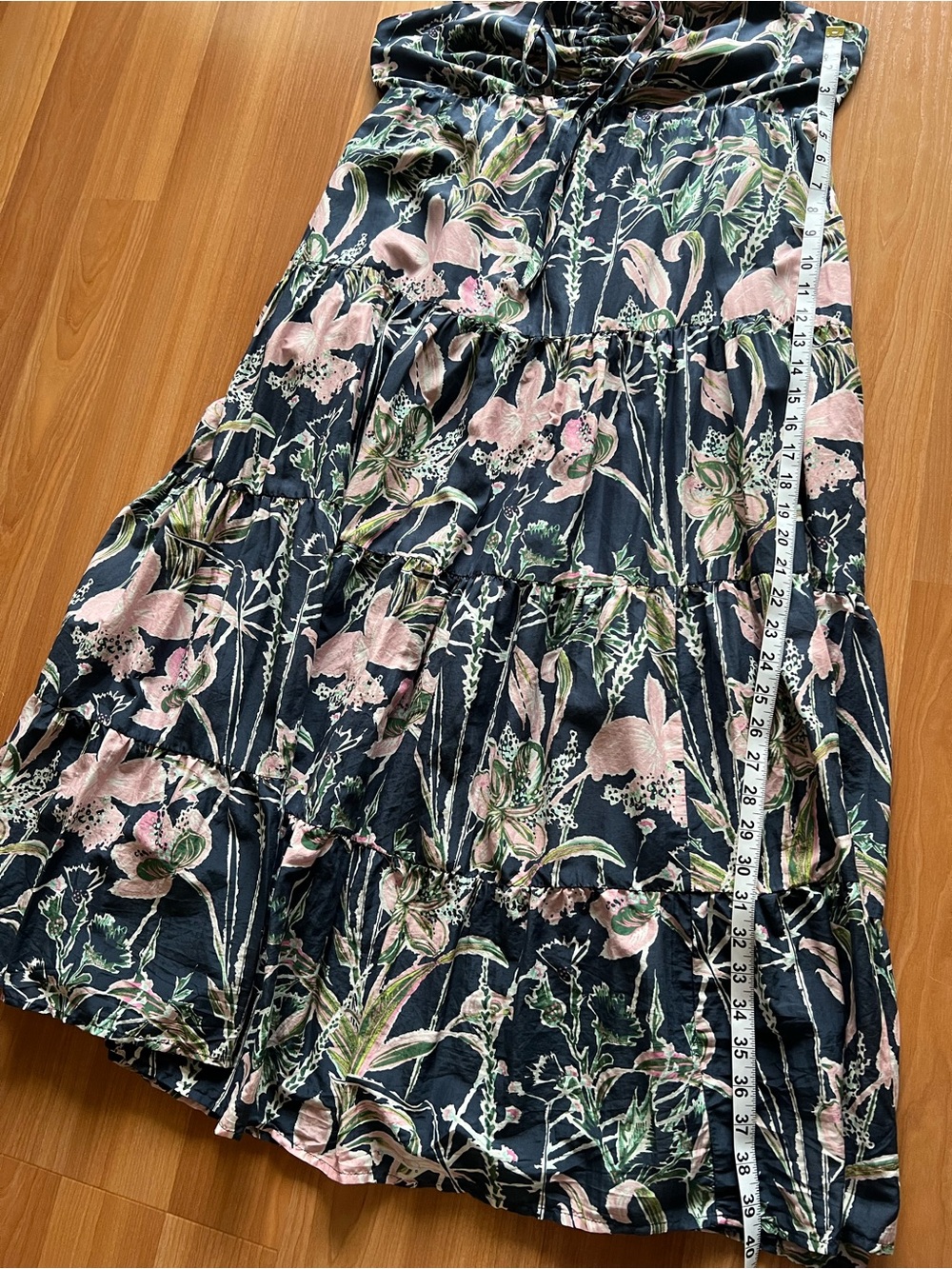 Vineyard Vines Silk Blend Floral Maxi Dress Fits Like L - Picture 3 of 12